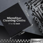 Microfiber Cleaning Cloth, 24 Pack Reusable Microfiber Towels for Cars Lint Free Cleaning Shop Towel Rags for Home Kitchen Automotive Bar Mechanic Restaurant Garage, 11"x 12", Black