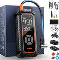 Cordless Tire Inflator Portable Air Compressor,150 PSI Bike Pump with LED Light & Digital Pressure Gauge, Dual Power Air Pump for Car Tires, Motorcycle, Bicycle, Ball