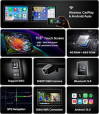 11.5''Car Radio for Chevy Silverado Radio GMC Sierra Stereo 2014-2018 with Wireless CarPlay & Android Auto/Android 13 /5G WiFi/TouchScreen/FM/AM/4GB RAM + 64GB ROM (Inches, 11.5)