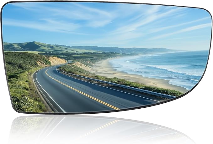 Passenger Lower Side Mirror Glass Compatible with 2015-2025 Ford Transit 150 250 350 2023-2025 E-Transit Replace BK3Z17K707B BK3Z17K707A Wide-Angle Non-Heated