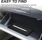 Car Registration and Insurance Holder with Magnetic Shut, Vehicle Glove Box Car Organizer, Men Women Interior Car Accessories for Cards, Essential Document, Driver License, Black