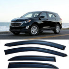4PCS Premium Window Visors Rain Guards for Chevrolet(Chevy) Equinox 2018-2024 | Smoke Tinted Vent Visors | No-Drill Installation | Reduce Wind Noise & Block Rain | Weatherproof Car Accessories