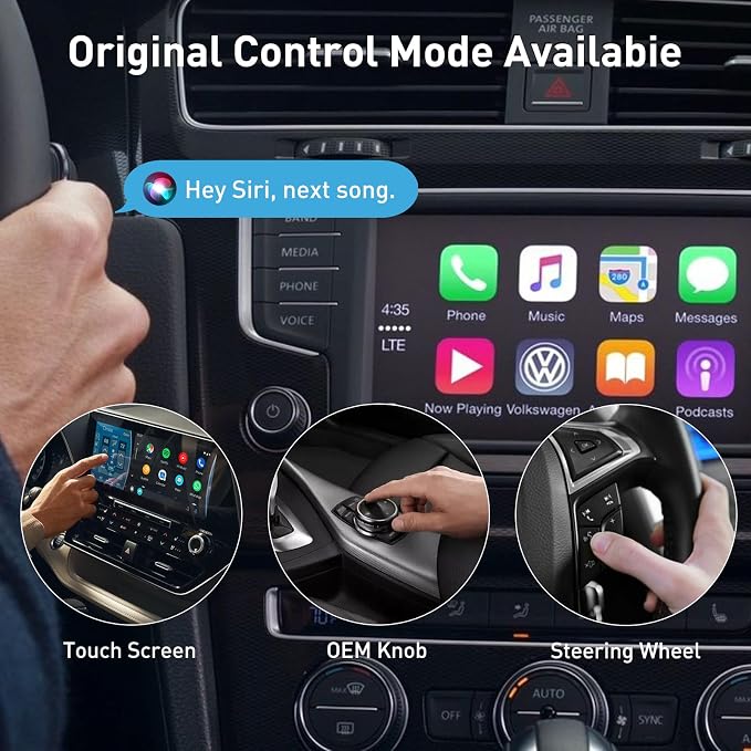Wireless CarPlay Adapter 2026 Upgrade Mini Design, USB/USB-C Plug & Play Converts CarPlay to Wireless - Easy Use Fast Stable Connection Car Play for iPhone & Android