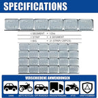 Upgraded Wheel Weights 1/2oz, 0.5oz - 126PCS Adhesive Stick on Wheel Weights, 63oz/Box, Perfect for Cars/Trucks/SUVs/Motorcycles