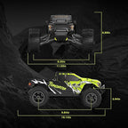 1/10 Brushless RC Cars, 50+ MPH, 4WD Trucks, Carbon Fiber, Ages 8+ | 60A ESC Monster Trucks, 3650 2650KV Brushless Motor, 3S LiPo, Gyro, CNC Central Differential, 11KG Metal Servo with 7075 Gear