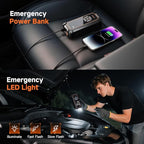 Cordless Tire Inflator Portable Air Compressor, Dual Power Mode - 9000 mAh & 12V DC, Air Pump for Car Tires, Motorcycle, Bicycle, Electric Pump with LED Light & Digital Pressure Gauge
