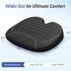 Wedge Car Seat Cushion for Tailbone Pain Relief & Better Visibility | Ergonomic Memory Foam Seat Cushion for Car with Breathable Channel Design, Fits Car, SUV, Truck, Non-Slip Mesh Cover