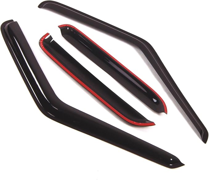Outside Mount Window Vent Visors Rain Guards Compatible with Chevrolet Blazer 1995-2005 | Side Window Wind Deflectors Rain Shields | Smoke Tinted, 2 Pcs Set, DGWV-081