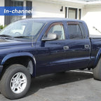 in-Channel Window Visors Rain Guards for 2000-2004 Dodge Dakota Quad/Crew Cab, Window Vent Wind Deflectors Visors Shades for 00 01 02 03 04 Dakota