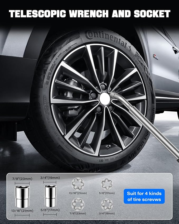 Car Jack Kit, 2 Ton (4409 lbs) Scissor Jack for Car, SUV, MPV | Alloy Steel Heavy Duty Scissor Car Jack, Portable Garage Tire Change Repair Tool, Outdoor Car Emergency Kit