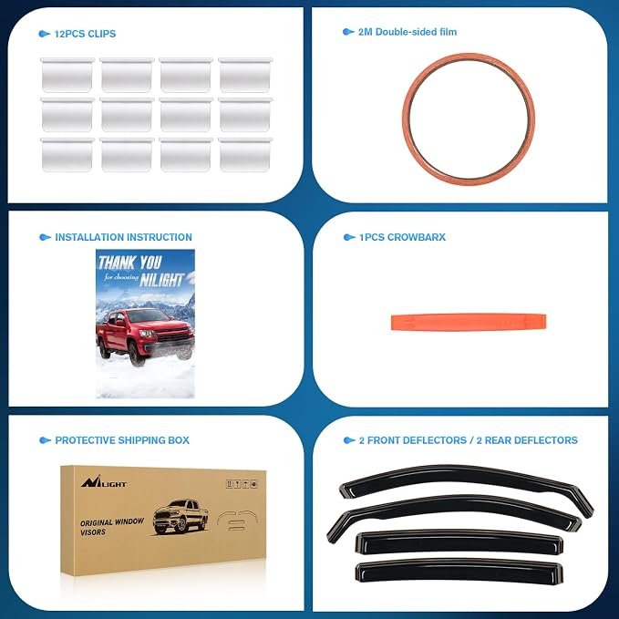 Vent Window Visors for Altima 2019 2020 2021 2022 2023 2024 2025, in-Channel Rain Guards, Original Window Deflectors-4PCS