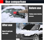 Car Windshield Snow Cover, Upgraded 600D Oxford Fabric Windshield Frost Cover, 75×47 Inch Wind and Snow Protection Kit, Four Seasons Car Windshield Sunshade and Snow Cover, Universal Truck, SUV, Car