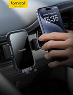 2026 Wider Clamp & Metal Hook Car Phone Holder Vent [Thick Cases Friendly] Phone Holders for Your Car Mount Automobile Hands Free Cradle Air Vent for iPhone 17 16 15 Pro Max Lucite Black