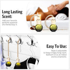 100 Pcs Car Air Fresheners Diffuser with Wooden Cap Empty Aromatherapy Diffuser Clear Car Fragrance Holder Pendant Hanging Perfume Fresheners Bottles for Decor (Black,Round)