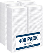 Orighty Microfiber Cleaning Cloth, 400 Pack Highly Absorbent Cleaning Rags, Household Cleaning Supplies, Reusable Microfiber Towels Lint Free Cloths for House, Kitchen, Car Care, 12x11 inch, White