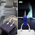 2PCS Car Seat Hooks, Bling Car Rhinestone Headrest Hooks, Universal Bling Car Interior Accessories, for Handbag, Clothes, Purse, Water Bottle (Blue)