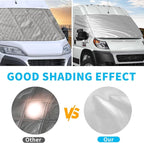 Silver RV Windshield Cover for Ram ProMaster 2014-2026 | Fits ProMaster 1500 2500 3500 Van, Hail Protector, Waterproof Snow Cover