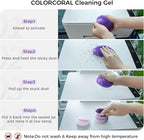 Cleaning Gel for Car Universal Gel Cleaner Auto Detailing Car Vent Keyboard Cleaning Putty Car Interior Cleaner Dashboard Dust Remover Putty Auto Duster Cleaning Kit 160G - Purple