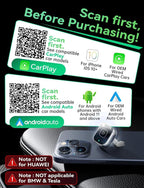 Wireless Carplay & Android Auto Adapter, Metal Design Mini & Stable 2-in-1 Dongle, Convert Vehicle's Wired CarPlay/AA to Wireless, for iOS 10+/Android 11+ & Cars from 2016