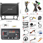 10.2 Inch QLED Carplay Screen for Chevrolet Silverado & GMC Sierra 2014-2018(Without Bo-se System),Android 13 Silverado Radio Stereo Support Wireless Carplay &Android Auto,Bluetooth&GPS,2+64GB