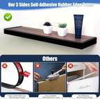 Rubber Edge Trim, Self-Adhesive U Channel Edge Protector for Plywood, Cabinet, 7/8" Wood Edge Banding, Flexible Furniture Repair, EPDM Material, Fits 7/8"(22mm), Length 20Ft, Black