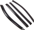 WD2-729 Dark Smoke 4 Pcs Set Window Visor (Outside Mount) Deflector Rain Guard Compatible with 2007-2012 Mercedes-Benz GL320 GL350 GL450 GL550