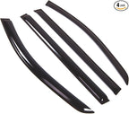 Outside Mount Window Vent Visors Rain Guards Compatible with Mercedes GL350 GL450 2007-2012 | Side Window Wind Deflectors Rain Shields | Smoke Tinted, 4 Pcs Set, DGWV-729