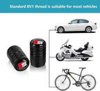 4pcs Tire Valve Stem Caps, Compatible with Audi S Line S1 S2 S3 S4 S5 S6 S7 S8 SQ2 SQ5 SQ7 SQ8 Series Stem Cap Universal Car Air Cover Car Accessories for Cars, SUV, Truck, Motorcycles Black