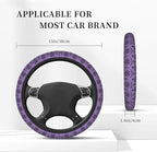 Haunted The Mansion Steering Wheel Cover Cute Universal 15 Inch Car Accessories Protector for Women Fit Auto SUV Sedan Vans Trucks