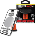 MobNetic Maxx MS - MagSafe Compatible Car Phone Mount w/ 90º Tilt, 360º Rotation & Durable Aluminum Build, Magnetic Holder for iPhone & Android Devices, USA Assembled - Orange Chrome