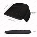 Premium Car Seat Cushion, Driver Cushion with Comfort Memory Foam & Non-Slip Rubber Bottom, Car Seat Pad Works with 95% of Vehicles and Office Chair or Home (Black)