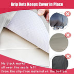 Car Seat Protector for Child Car Seat, Durable 600D Fabric Waterproof Car Seat Cover with Thick Pad Non-Slip Backing，No Imprints (Light Gray-1 pc)