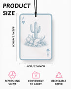 Blue Western Car Air Freshener 4 Pcs Coconut Scented, Country Bull Skull Cactus Horseshoe Car Accessories Mirror Decor for Women, Western Hanging Air Freshener for Cars Closet Drawer Books
