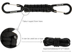 Paracord Keychain Carabiner Clip, D Ring Lanyard Hanger Stroller Hook for Water Bottle, Key, Backpacks, Men, Women