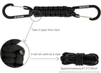 Paracord Keychain Carabiner Clip, D Ring Lanyard Hanger Stroller Hook for Water Bottle, Key, Backpacks, Men, Women