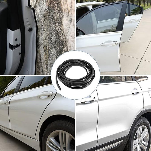 16.5Ft Car Door Edge Guards - Black Universal Fit Door Edge Protector, Rubber U Shape Automotive Door Trim Molding for Sedans Trucks SUV ATV - No Glue Required (Black, 16.5FT)