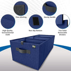 Trunk Organizer for Car, Car Organizer, Sturdy Trunk Organizer for SUV, Non-Slip Bottom, Storage Organizer for Sedans, Van, Jeep, Grocery, Large 3 Compartments, Blue 32"×13"×10.6"