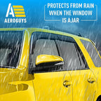 Extra Durable Window Deflectors Tape-On Window Visors Rain Guards Fit for Toyota 4Runner 2010-2024, Sun Visors, Wind Vent for Shades, Exterior Car Accessories - 4pcs. AG0112