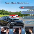 Car Windshield Sun Shade, Universal Fit Compact Sedan SUV, Angry Red | 59 x 27.5" Car Sun Visor, Foldable Front Window Sunshade, UV Heat Protection, Cute Eyes Series