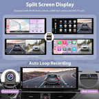Carpuride W904 Wireless Carplay & Android Auto with Dash Cam | 10.26" HD IPS Touch Car Play Screen for Car, 4K Front & 1080P Rear Camera, Loop Recording, Bluetooth Audio, Mirror Link, GPS
