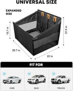 Kohree Dog Car Seat Cover for Medium Large Dogs, Hard Bottom Dog Car Seat Cover for Back Seat Waterproof 600D Car Hammock for Dogs Pet Back Seat Extender for Cars SUV Truck - Upgraded Version