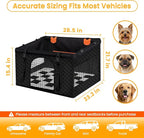 Large Dog Car Seat Cover with Checkered Dog Bed Mat for Back Seat Half - Single Seat Travel Hammock Extender, Waterproof Hard Bottom, Trendy Checkered Car Accessories for SUV Truck Vehicle