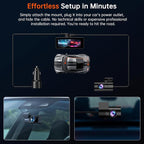 Dash Cam Front and Rear, 4K+4K Dash Camera for Cars, Daul Car Camera with 64GB Card, Dashcam with 3" IPS Display, Loop Recording, Night Vision, 24H Parking Mode