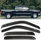 Side Window Visor Rain Guards Wind Deflectors Window Vent for Chevy Suburban Avalanche Silverado 1500 2500/GMC Yukon XL Sierra 1500 2500/Cadillac Escalade ESV Ext Crew Cab Pickup/SUV 4PCS