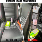 Car Seat Side Storage Pocket, Car Multifunctional Seat Organizer Hanging Bag, Auto Mobile Phone Wallet Sunglasses Mesh Net Pocket, Auto Accessories for Cars SUVs Trucks (Black-1, 1PCS)