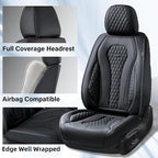 Coverado Seat Covers, Car Seat Covers Front Seats, Black Car Seat Cover, Waterproof Car Seat Covers, Car Seat Cushion, Front Car Seat Covers Leatherette Car Seat Protector Universal Fit Most Cars
