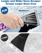 41.5IN Extendable Snow Brush and Ice Scraper, 270°Pivoting Snow Scraper Brush for Car Windshield, Telescoping Ice Scraper, Foam Grip, Heavy Duty Snow Remover for Cars, Trucks, SUV (Purple)