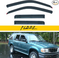in-Channel Rain Guards Compatible with 2001-2005 Sport Trac 1997-2001 Mercury Mountaineer 1991-2001 Explorer Side Window Visor Wind Deflector Vent Visors Car Accessories Tape-On 4pcs