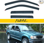 in-Channel Rain Guards Compatible with 2001-2005 Sport Trac 1997-2001 Mercury Mountaineer 1991-2001 Explorer Side Window Visor Wind Deflector Vent Visors Car Accessories Tape-On 4pcs