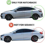 Window Visors Rain Guards Shield for 2016-2021 Honda Civic Hatchback, Out-Channel Window Vent Wind Deflectors Visors Shades for 16-21 Civic (Not for Sedan